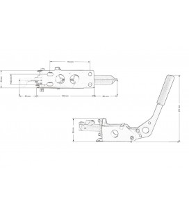 Hydraulic hand brake ProRacing Silver horizontalvertical