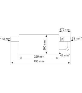 Muffler with throttle TurboWorks 2,5"