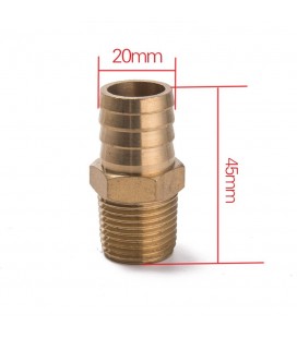 Nipple 12" to 19mm hose BRASS