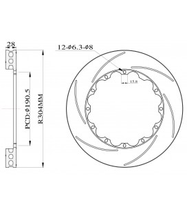 Brake rotors drilled for Big Brake Kit 286mm 2011+