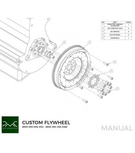 Custom Flywheel BMW M50 S50 M52 M54 - BMW N54 ZF GS6-53BZ 6-Speed 335i 135i (240mm) 7150g / 15.76lb