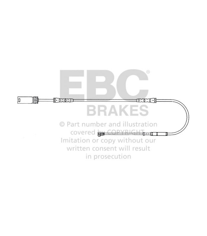EFA136 - Czujnik zużycia klocków hamulcowych EBC Brakes BMW | 1 Series (E81)(116) | 1 Series (E81)(118) | 1 Series (E81)(120) | 