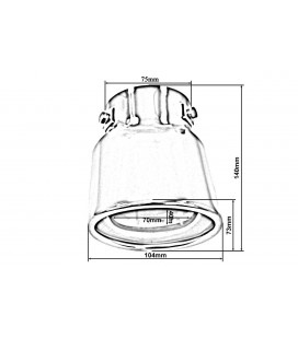 Exhaust Pipe End 104x73mm input 75mm Honda CRV