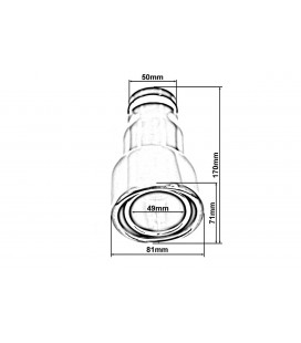 Exhaust Pipe End 81x71mm input 50mm VW Polo