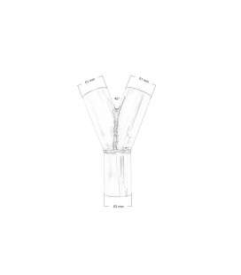 Exhaust tee 45st 51/63mm 304SS
