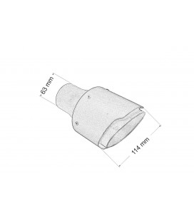Exhaust Tip 114mm enter 63mm Carbon