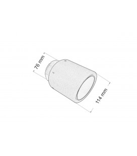 Exhaust Tip 114mm enter 76mm Carbon