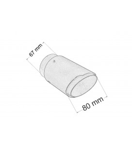 Exhaust Tip 80mm wejście 67mm Carbon