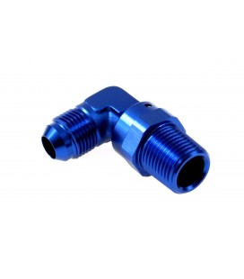 Flare male to male union adapter 90° AN10-3/8NPT