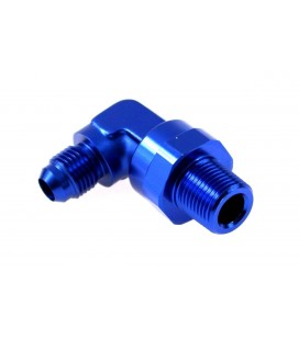 Flare male to male union adapter 90° AN4-1/4NPT