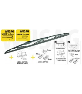 Frame type truck silicon wiperblade u-type 600 mm