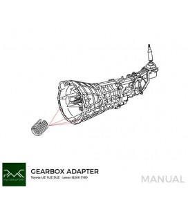 Gearbox adapter / adaptor Plate Toyota / Lexus V8 UZ 1UZ 3UZ - Lexus IS200 J160 (first gen.)