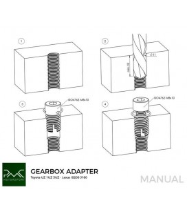 Gearbox adapter / adaptor Plate Toyota / Lexus V8 UZ 1UZ 3UZ - Lexus IS200 J160 (first gen.)