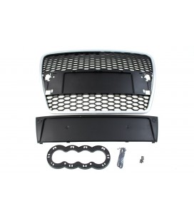 GRILLE AUDI A6 C6 RS-STYLE SILVER-BLACK (04-09)