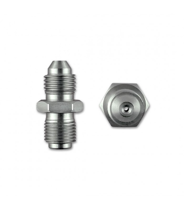 Male adapter with restrictor 7/16"-20UNF 7/16"-24 GARRETT GT SERIES TURBO