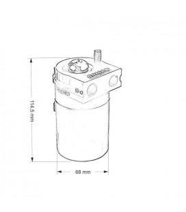 Oil catch tank 0.3L 10mm /15mm Epman PRO Black