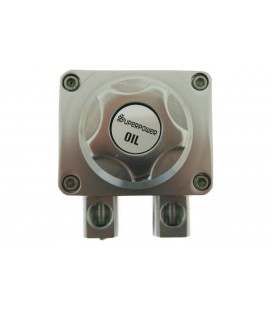 Oil catch tank 0.5L 9mm / 14 mm TurboWorks Silver
