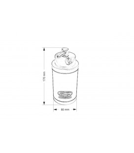 Oil catch tank 0.6L 10mm Simota Silver