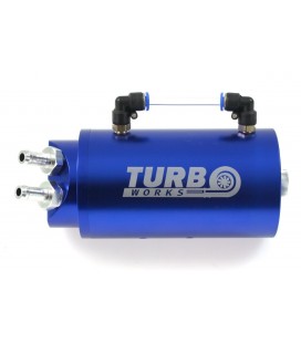 Oil catch tank 0.7L 10mm TurboWorks Blue