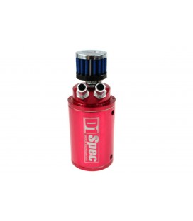 Oil catch tank 0.7L 9mm / 15mm D1Spec Red + Filtr