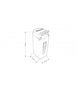 Oil catch tank 0.9L 15mm D1Spec Black Square