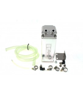 Oil catch tank 0.9L 9mm D1Spec Silver Square