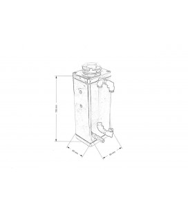 Oil catch tank 1L 10mm TurboWorks Silver