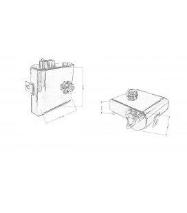Oil catch tank 2L 10mm / 14mmTurboWorks Silver
