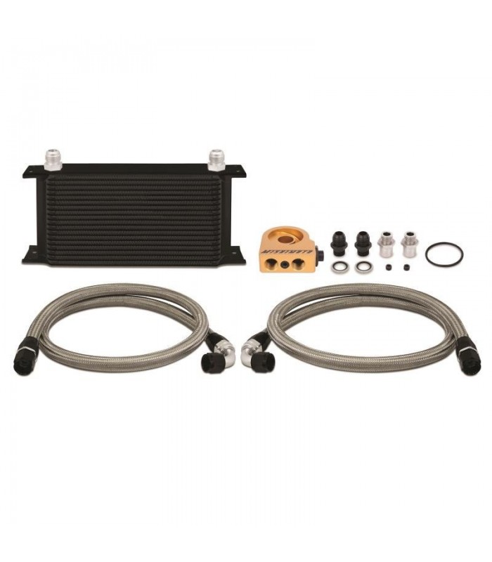 Oil Cooler Kit MISHIMOTO Universal Thermostatic 19 Row Black