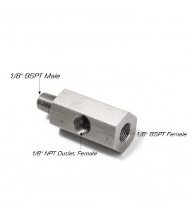 oil pressure sensor adapter TurboWorks 1/8" BSPT for 1/8" NPT