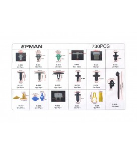 Pins Clamps Set 730 pcs