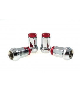 Racing lug nuts D1Spec Stal 12x1.25 Silver/Red