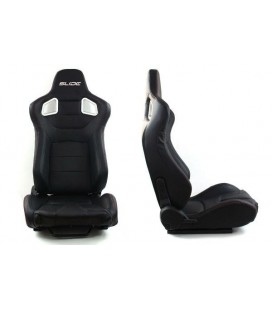 Racing seat SLIDE BLACK PVC