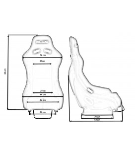 Racing seat SLIDE RS suede Black M