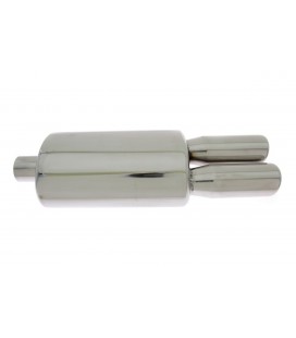 Rear Muffler TurboWorks 2x76mm inlet 63,5mm