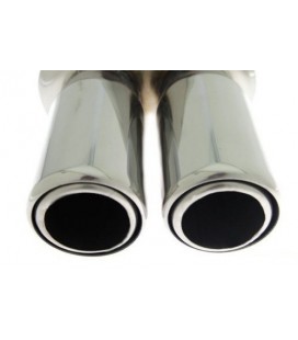 Rear Muffler TurboWorks 2x76mm inlet 63,5mm