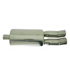Rear Muffler TurboWorks 2x76mm inlet 63,5mm