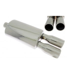 Rear Muffler TurboWorks 2x77mm inlet 63,5mm