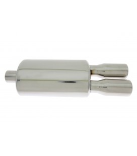 Rear Muffler TurboWorks 2x77mm inlet 63,5mm