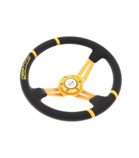 Steering wheel Pro 350mm offset:80mm Leather Black