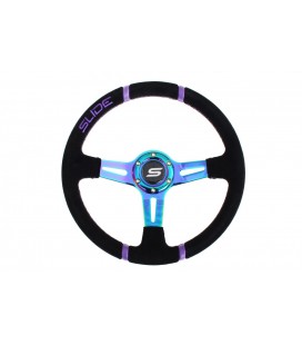 Steering wheel SLIDE 350mm offset:45mm Suede NeoChrome