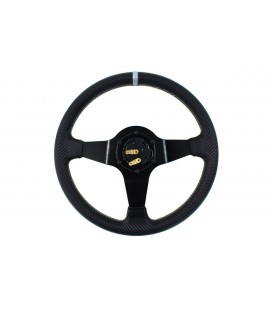Steering wheel SLIDE 350mm offset:80mm Carbon Silver Strip