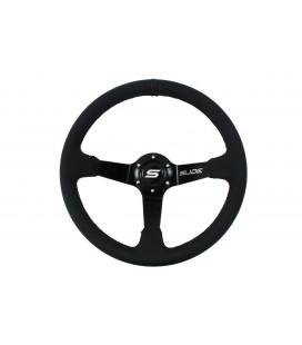 Steering wheel SLIDE 350mm offset:80mm Leather Black