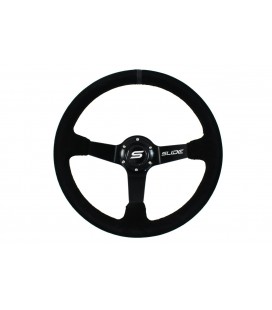 Steering wheel SLIDE 350mm offset:80mm Suede Black