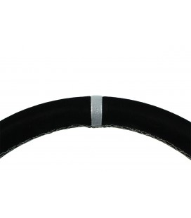 Steering wheel SLIDE 350mm offset:80mm Suede Silver Strip