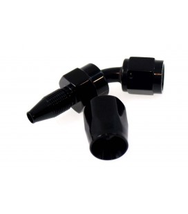 Swivel fitting 45° AN8 black