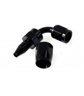 Swivel fitting 90° AN6 black