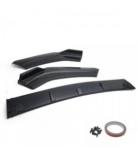 Universal Car Front Bumper Lip Spoiler (3 pcs) Black