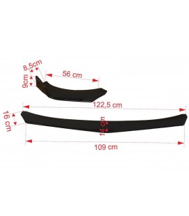 Universal front bumper splitter 3 pc. Carbon Look