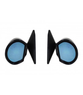 Universal Mirrors K-20 Black Manual Blue Glass